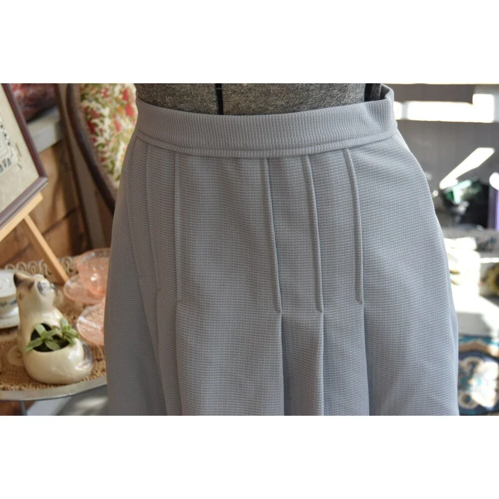 Vintage 70s Daisys Originals of Miami Pleated Textured Gray Skirt Size Medium